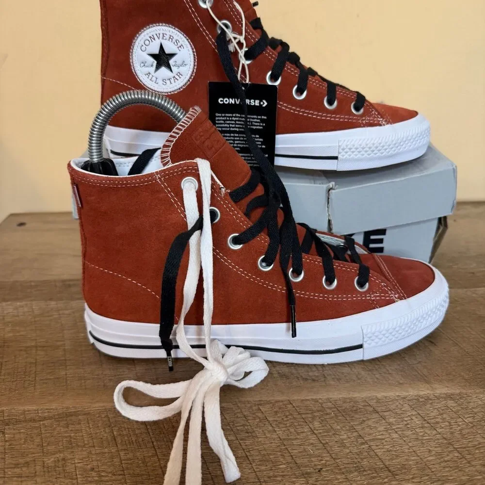 Converse Chuck Taylor All Star Pro Hi Suede Terracotta  womens size 8 shoes - Picture 2 of 11
